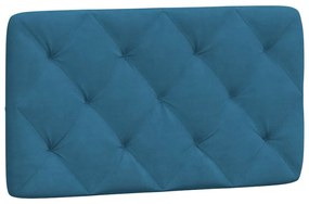 374706 vidaXL Pernă tăblie de pat, albastru, 80 cm, catifea