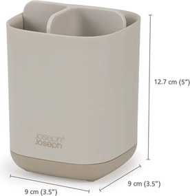 Suport pentru periuța de dinți bej din plastic EasyStore – Joseph Joseph