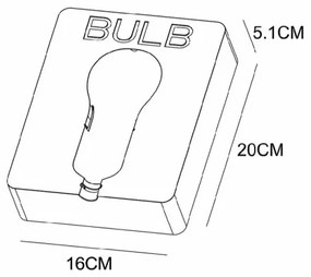 Lucide 35212/01/41 - Aplică perete DWIGHT 1xE27/25W/230V