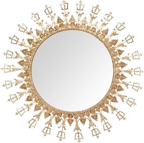 Oglinda de perete, din metal, D62cm, Crown