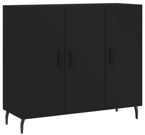 828125 vidaXL Servantă, negru, 90x34x80 cm, lemn compozit