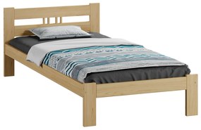 Pat ecologic din lemn Emilia 100x200 nevopsit cu somieră