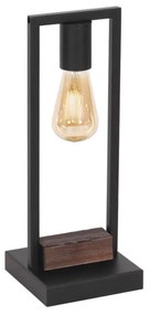Lampă de masă HARD 1xE27/11W/230V lemn/neagră Klausen 108004