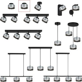 Brilagi-LED Lampă LED RGB încastrată dimmabilă AURA LUX 1xGX53/14W/230V Wi-Fi Tuya negru/fumuriu