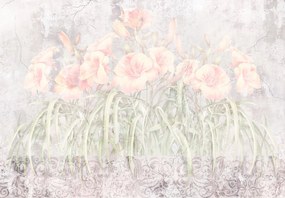 Fototapet - Flori pe perete (147x102 cm)