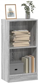 vidaXL Bibliotecă, gri sonoma, 40x24x76 cm, lemn prelucrat