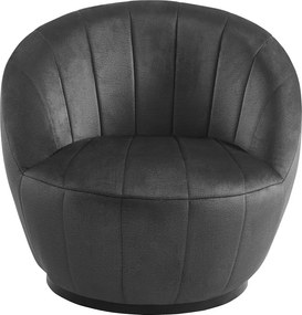 Fotoliu Rotativ – Design Modern și Confortabil, Material Textil, stofă Monolith Negru