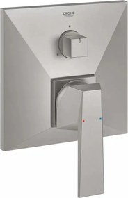 Baterie cada - dus incastrata Grohe Allure Brilliant 3 iesiri crom periat Supersteel fara corp ingropat