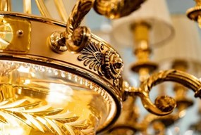 Candelabru XXL clasic LUX realizat manual Amber