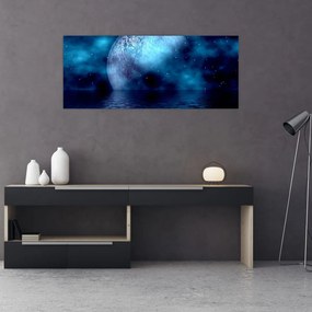 Tablou Luna deasupra mării (120x50 cm)