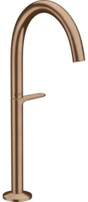 Baterie lavoar inalta red gold periat cu ventil click-clack Hansgrohe Axor One Select 260 Red gold periat