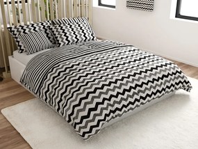 Lenjerie de pat din bumbac Renforce DUNGI alb-negru Dimensiune lenjerie de pat: 70 x 90 cm | 140 x 200 cm