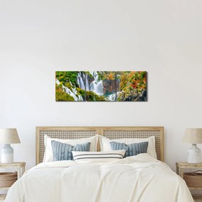Tablou - Parcul Național Lacurile Plitvice (cu ceas) (90x30 cm)