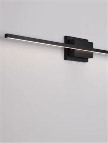 Aplica LED pentru oglinda / tablou AZURE negru L-120,5cm