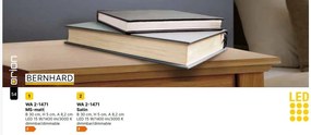 Aplica de perete LED iluminat ambiental BERNHARD satin