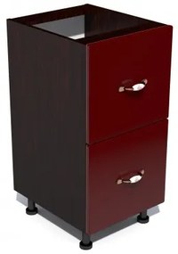 Corp inferior 40 cu 2 sertare metalice pentru greutate Zebra MDF rosu simplu