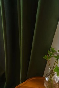 Perdea OXFORD LIGHT 140x250 cm, verde inchis Agatat: Inele metalice