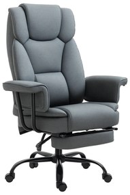 Vinsetto Scaun de birou Ergonomic Scaun de calculator rotativ la 360° Scaun reglabil în înălțime cu suport pentru cap și brațe captusite și suport de picioare din piele ecologică 68 x 80 x 120–126 cm | Aosom Romania