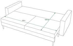 Canapea trei locuri Kinetic (smaragd). 1056681
