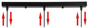 Lustră neagră cu abajur din sticlă 14x70 cm Aspa – Candellux Lighting