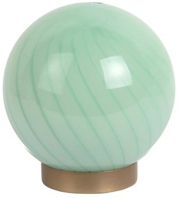 Veioză verde-deschis cu abajur din sticlă (înălțime 17 cm) Summer Globe – Leitmotiv