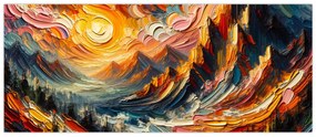 Tablou - Munte acoperit de soare (120x50 cm)