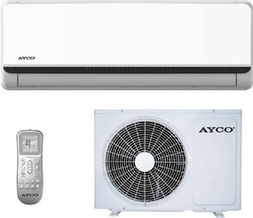 Aparat de aer conditionat cu invertor Ayco 24FP40BW, 24000 BTU, A++/A+, Pana la 55 m², Autocuratare, Autodiagnosticare, Repornire automata, Alb