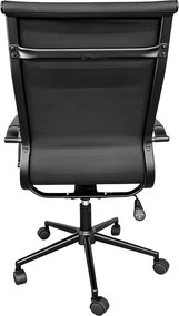 Scaun de birou directorial, Valter, Negru, 55.5x58x118 cm