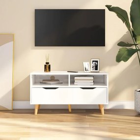 Comoda TV, alb extralucios, 90x40x48,5 cm, PAL 1, Alb foarte lucios