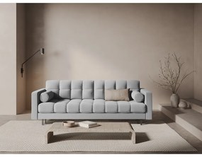 Canapea gri deschis extensibilă, cu spațiu de depozitare 222 cm Bali – Cosmopolitan Design