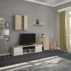 Set Living haaus Alice, Stejar Sonoma/Alb, L 220 cm