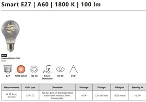 Bec Smart E27 A60 Deco 1800K 100Lm Smoked