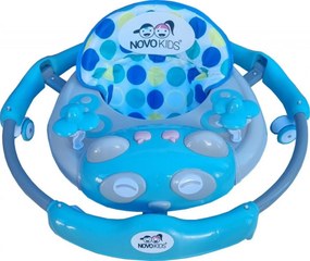 Premergator reglabil in 6 trepte de inaltime NOVOKIDS™ Baby Panda Walker, Cu melodii, Pliabil, Max 20 kg, Roti silentioase, Model Ursulet Panda,