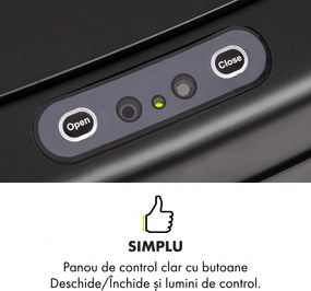 Klarstein Cleansmann, coș de gunoi, cu senzor, 30 de litri, pentru saci de gunoi, ABS, negru