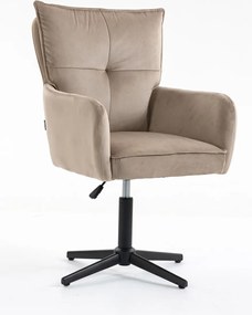 HR250CROSS Scaun Catifea Latte Bază Neagră