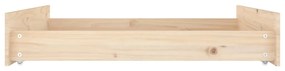 Sertare pentru pat, 2 buc., lemn masiv de pin Maro, 90 x 93 x 18 cm