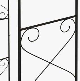 Outsunny Arcadă de Grădină cu poartă Arcadă cu rozariu Stilul Fier Forjat dim. 114L x 36l x 232H cm metal epoxidat Negru | Aosom Romania