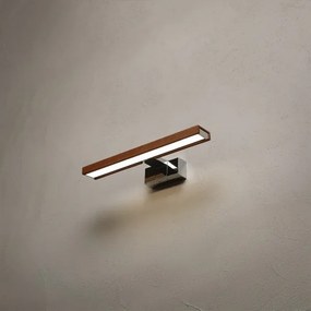 Brilagi-LED Iluminare oglindă pentru baie WOODY MIRROR 3în1 LED/8W/230V IP44 crom/stejar/cireș