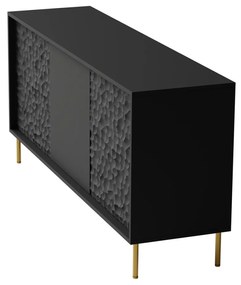 Comoda Bullet KM-1 L155 cm negru/auriu