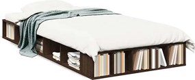 vidaXL Cadru de pat, stejar maro, 90x190 cm, lemn prelucrat