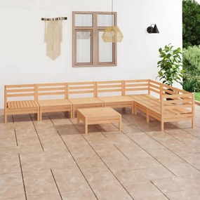 3083019 vidaXL Set mobilier de grădină, 8 piese, lemn masiv de pin