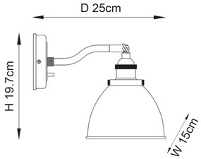 Spot de perete Endon 98746 FRANKLIN 1xE14/7W/230V alamă