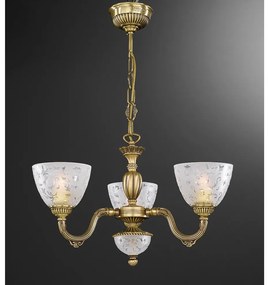 Candelabru din alama 3 brate design italian 6252