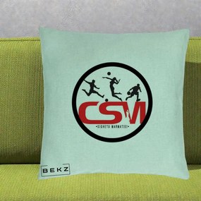 Perna Personalizata CSM Sighetu Marmatiei Sport, 40x40 cm, Verde Menta, Husa Detasabila, Perna Inclusa, BEKZ®
