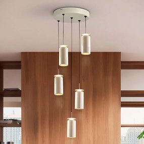 Lustra cu 5 pendule ceramice LED Alfara
