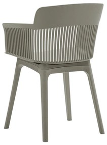 SCAUN tip fotoliu RIGATO -POLIPROPILENA- HORECA - GRI