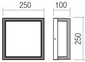 Aplică LED de exterior QUADRIS LED/20W/230V IP54 maro Redo 90566