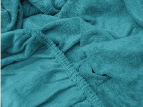 Cearsaf Frotir cu elastic 90x200 cm turcoaz