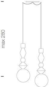 Lustra cu 2 pendule deosebite design LUX Pandora