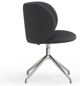 Scaun de sufragerie negru tapițat Mogi – Teulat